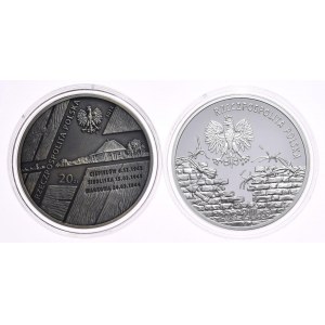 Set of 2, PLN 20 2009 Poles Saving Jews, PLN 20 2012 Poles Saving Jews