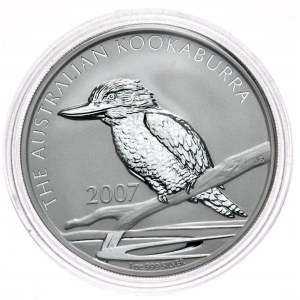 Austrália, Kookaburra, 2007, 1 oz, Ag 999 unca