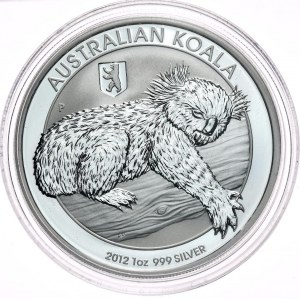 Austrálie, koala 2012, 1 oz, 1 oz Ag 999, Privy Mark - Berliner Baer, vzácná