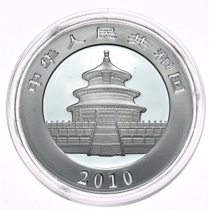 Čína, panda 2010, 1 oz, Ag 999 unca