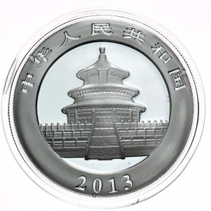 Čína, panda 2013, 1 oz, unca Ag 999