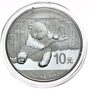 Čína, panda 2014, 1 oz, unca Ag 999