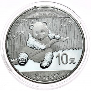 Čína, panda 2014, 1 oz, unce Ag 999