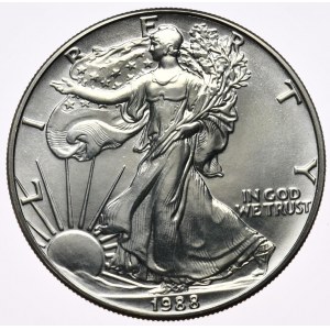 USA, dolar Liberty Silver Eagle 1988, 1 oz, uncja 999 AG