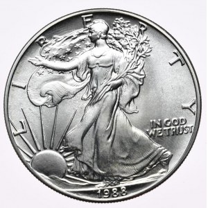 USA, Liberty Silver Eagle 1988 Dollar, 1 Unze, 999 AG Unze