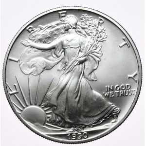 USA, dolar Liberty Silver Eagle 1990, 1 oz, uncja 999 AG