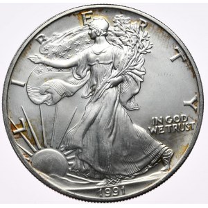 USA, Liberty Silver Eagle 1991 dollar, 1 oz, 999 AG ounce