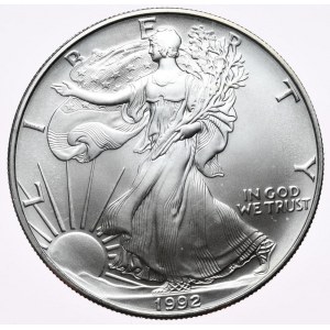 USA, Liberty Silver Eagle 1992 dollar, 1 oz, 999 AG ounce