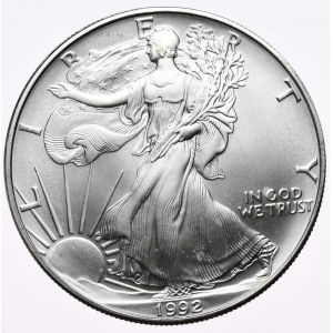 USA, Liberty Silver Eagle 1992 dolar, 1 oz, 999 AG unce