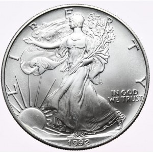 USA, Liberty Silver Eagle 1992 dolar, 1 oz, 999 AG unce