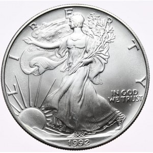 USA, Liberty Silver Eagle 1992 Dollar, 1 Unze, 999 AG Unze