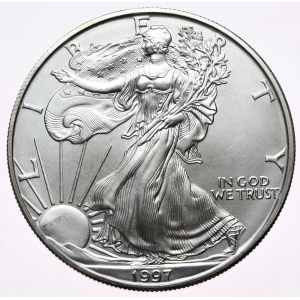 USA, Liberty Silver Eagle 1997 dolár, 1 oz, 999 AG unca