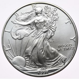 USA, Liberty Silver Eagle 1997 Dollar, 1 Unze, 999 AG Unze