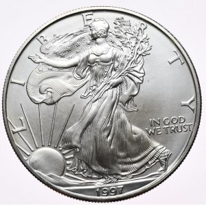 USA, Liberty Silver Eagle 1997 Dollar, 1 Unze, 999 AG Unze