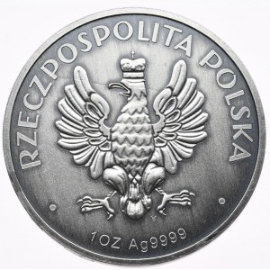 Samičia hlava, 1 oz , Ag 999 unca, antic/zlato