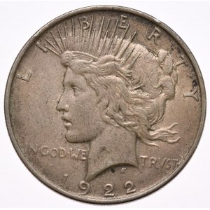 USA, Dollar 1922, typ Peace, Philadelphia