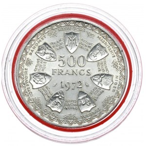 French West African colonies, 500 francs, 1972, Paris, 10th anniversary of monetary union