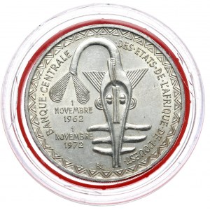 Francúzske západoafrické kolónie, 500 frankov, 1972, Paríž, 10. výročie menovej únie