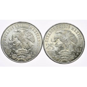 Mexiko, 25 pesos 1968, olympijské hry - sada 2 ks.