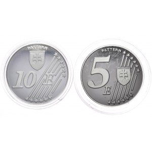 Slovakia, trial €10 and €5 2003, Visit of John Paul II