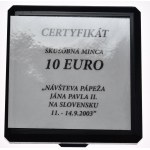 Slovakia, trial €10 and €5 2003, Visit of John Paul II