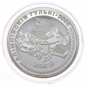 Bělorusko, 20 rublů 2006, hokej, 33,62 g, Ag 925