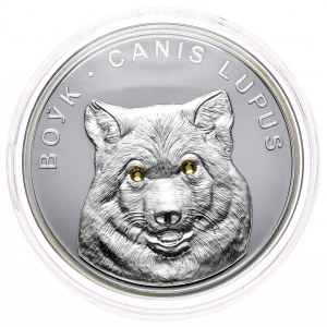 Belarus, 20 rubles 2007, Wolf, 1 oz, one ounce Ag 999