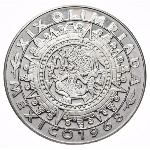 Mexiko, medaila 1968, olympijské hry, Ag 999