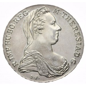 Rakúsko, Mária Terézia, tolár 1780, nová razba, prooflike