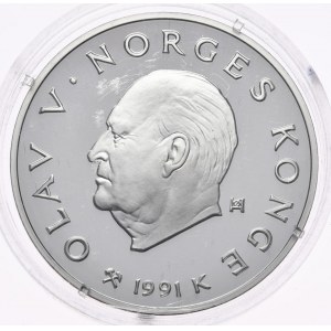 Norsko, 100 Kroner 1991, Lillehammer Games, rychlobruslení