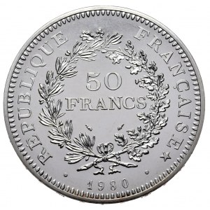 Frankreich, 50 Francs, 1980, Hercules, der letzte, seltenste Jahrgang.