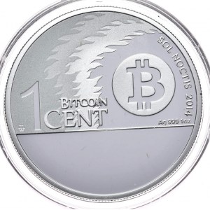 1 cent Bitcoin 2014, orzeł, 1 oz, Mennica Polska S.A.