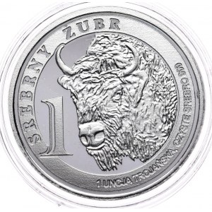 1 stříbrný bizon 2012, 1 oz, Ag 999 unce, mincovna Plock