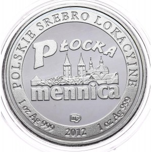 1 srebrny żubr 2012, 1 oz, uncja Ag 999, Mennica Płocka