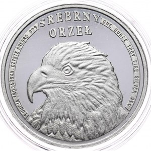 1 stříbrný orel 2012, 1 oz, Ag 999 unce, mincovna Plock
