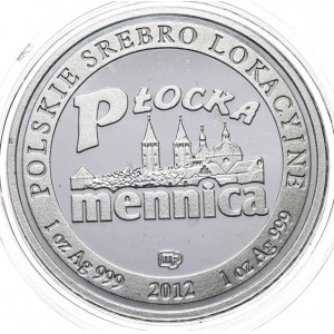 1 strieborný orol 2012, 1 oz, Ag 999 unca, Mincovňa Plock