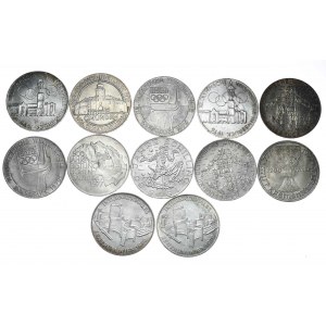 Rakúsko, 100 šilingov, rôzne roky, sada 12 kusov