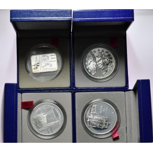Set of 4 boxed Euro coins from the Paris Mint, Manet, Europe 2002, Lisbon, Vienna