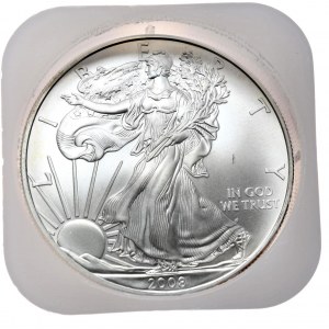 USA, dolar Liberty Silver Eagle 2008, 1 oz, uncja 999 AG, TUBA 20 sztuk