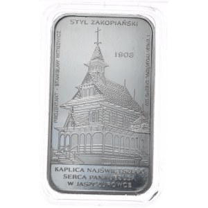 1oz tyčinka. Strieborná mincovňa, Jaszczurówka, uzáver