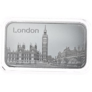 1oz bar. Silver Mint, London, cap