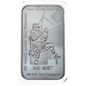 1oz bar. Silver Mint, Hevelius, cap.