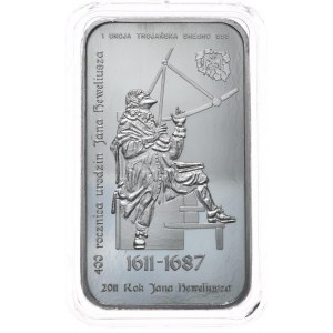 1 oz Barren. Silberne Münze, Hevelius, Kapsel