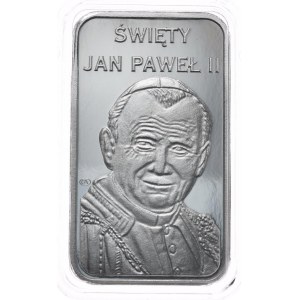 Tyčinka 1oz. Stříbrná mincovna, Jan Pavel II, čepice