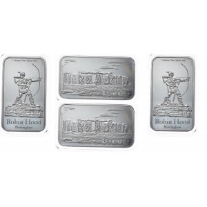 Bars 1oz. 4pcs. Silver Mint, caps (3)