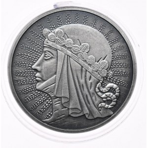 Głowa kobiety, 1 oz , uncja Ag 999, antic