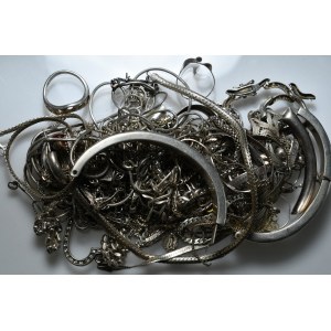 250g of scrap jewelry, sample 925 (1)