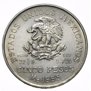 Mexico, 5 Peso, 1953.