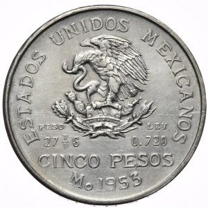 Mexiko, 5 peso, 1953.