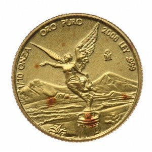 Mexico, Libertad 2008, 1/10 ounce Au 999, High rarity.